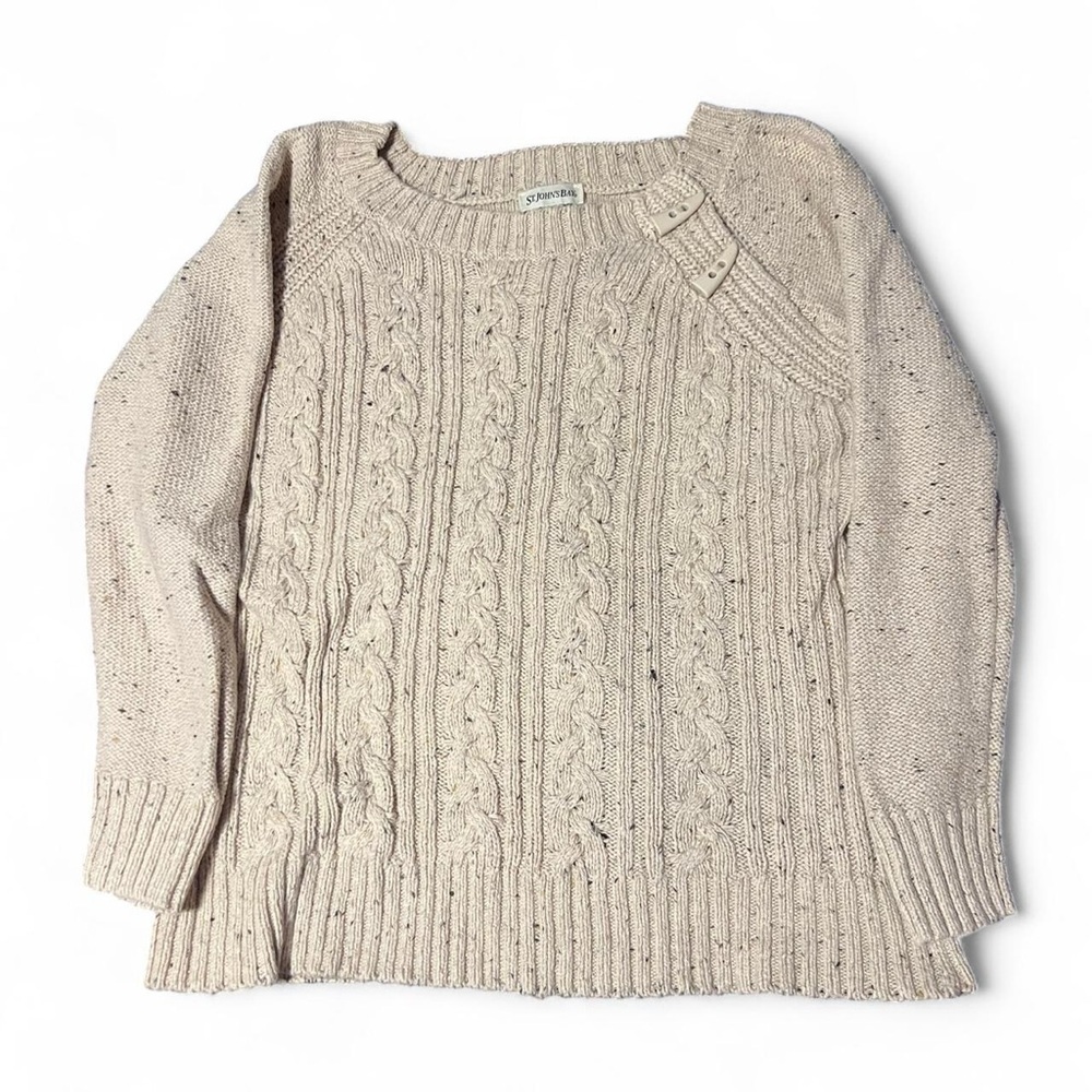 St. John's Bay Beige Cable Knit Sweater